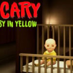 노란색 옷을 입은 무서운 아기